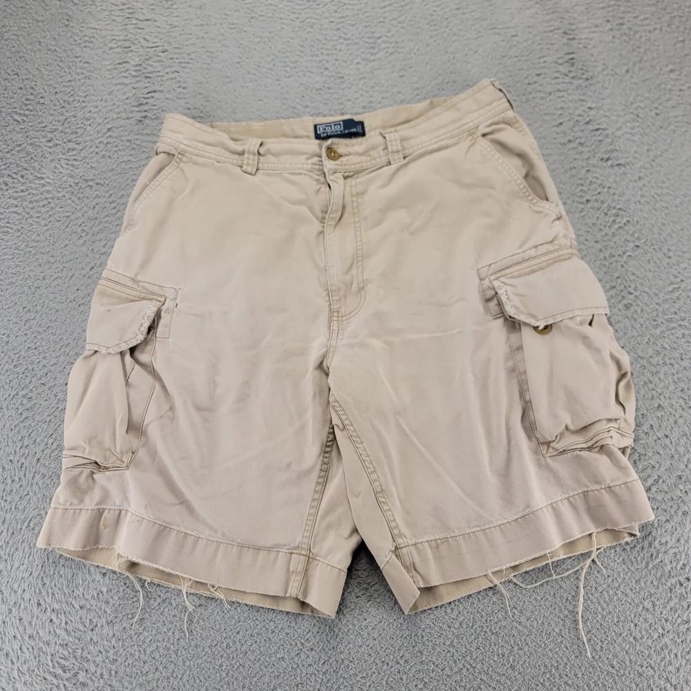 Polo by Ralph Lauren‎ Shorts Mens 35 Tan Vintage Baggy Cargo Y2k 90s Skater